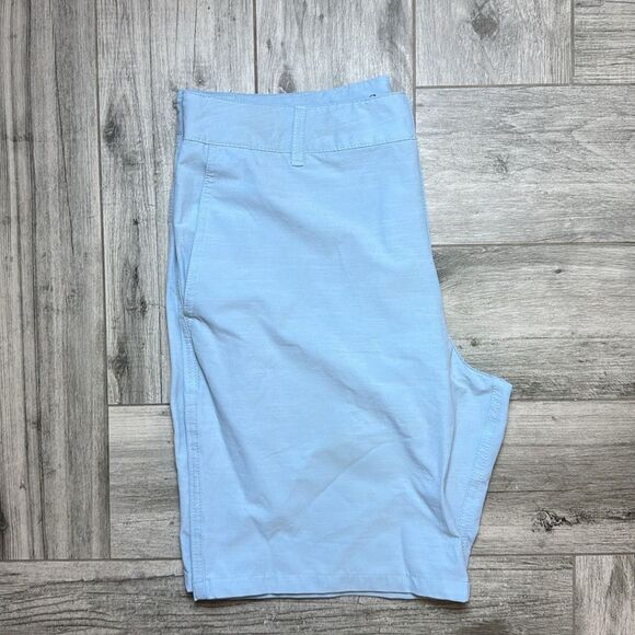 Goodfellow & Co Mens Mid-Rise Flat Front Chino Shorts Blue Size W33 - Picture 2 of 13
